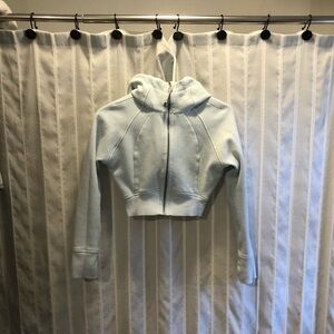 Lululemon Scuba Full-Zip Cropped Hoodie Sheer Blue 2 XS Small